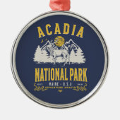 Acadia National Park Retro Scenery メタルオーナメント (正面)