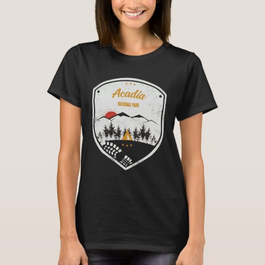 Acadia  National Park Retro Souvenir Tシャツ (正面)