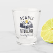 Acadia National Park Rustic Landscape ショットグラス (正面)