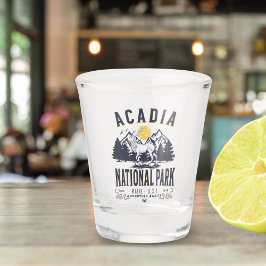 Acadia National Park Rustic Landscape ショットグラス