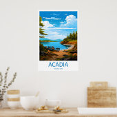 Acadia National Park Travel Print Wall Art Acadia ポスター (キッチン)