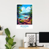 Acadia National Park Travel Print Wall Art Acadia ポスター (ホームオフィス)
