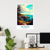 Acadia National Park Travel Print Wall Art Acadia ポスター (ホームオフィス)