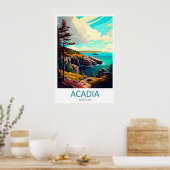 Acadia National Park Travel Print Wall Art Acadia ポスター (キッチン)