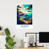 Acadia National Park Travel Print Wall Art Acadia ポスター (ホームオフィス)
