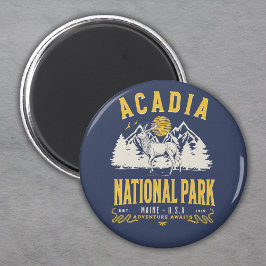 Acadia National Park Vintage Landscape マグネット