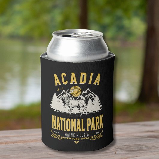 Acadia National Park Vintage Landscape 缶クーラー