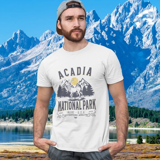 Acadia National Park Vintage Landscape Tシャツ