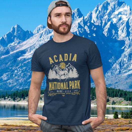 Acadia National Park Vintage Landscape Tシャツ