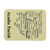 Acadia Parish Louisiana Cities & Places Magnet マグネット (横)