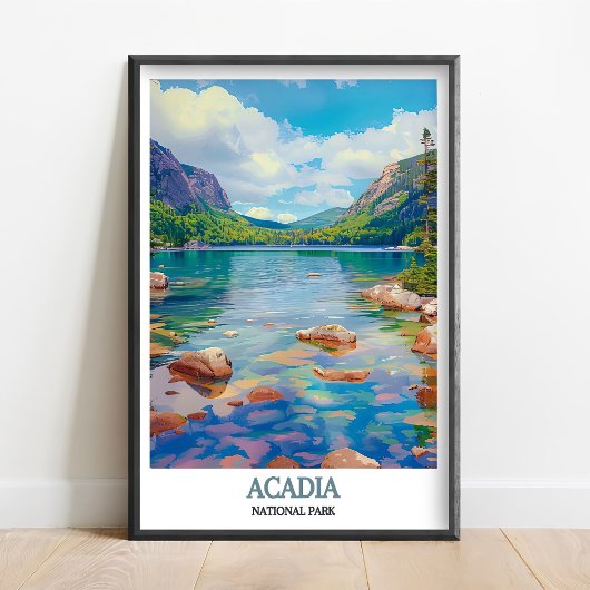 Acadia Wall Art- Jordan Pond Print- Acadia Nationa ポスター