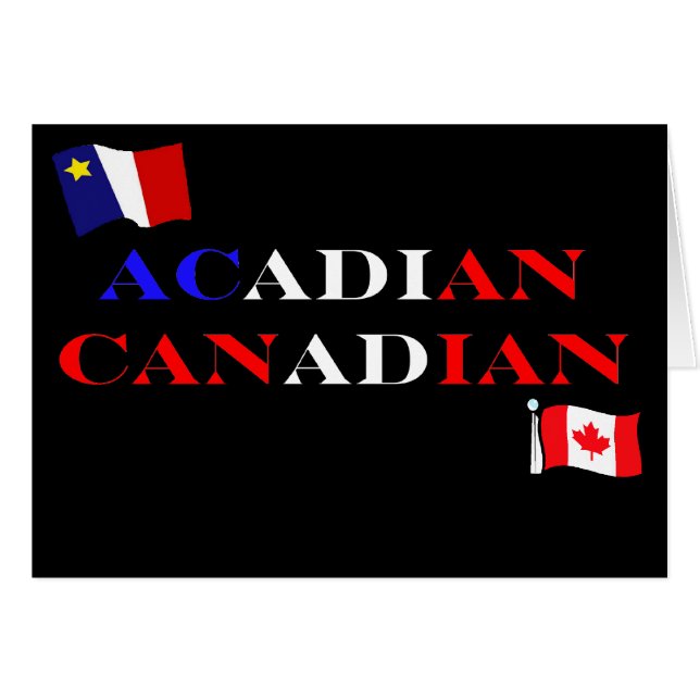 Acadianカナダのグリーティングカード (正面横)