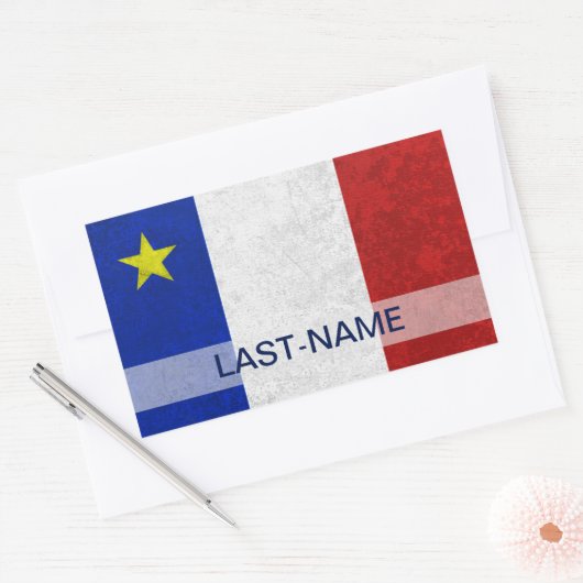 Acadianフラグの姓のパーソナ動揺してリグランジ設定 長方形シール (封筒)