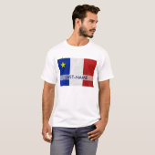 Acadian旗の姓の動揺してなグランジ個人化なります Tシャツ (正面フル)
