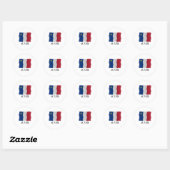 Acadian flag ラウンドシール (シート)