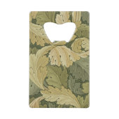 Acanthusまたは森林色、1のデザインの壁紙を張って下さい クレジットカード栓抜き (裏面)