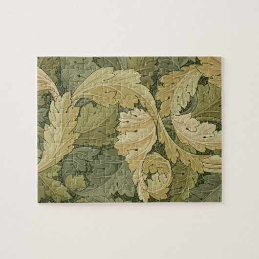 Acanthusまたは森林色、1のデザインの壁紙を張って下さい ジグソーパズル (横)