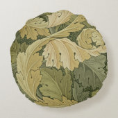 Acanthusまたは森林色、1のデザインの壁紙を張って下さい ラウンドクッション (裏面)