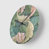 「Acanthus」の壁紙のデザイン1875年 ラウンド壁時計 (傾斜)
