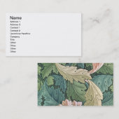 「Acanthus」の壁紙のデザイン1875年 名刺 (正面/裏面)