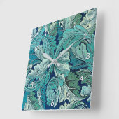 Acanthus Green, William Morris スクエア壁時計 (傾斜)