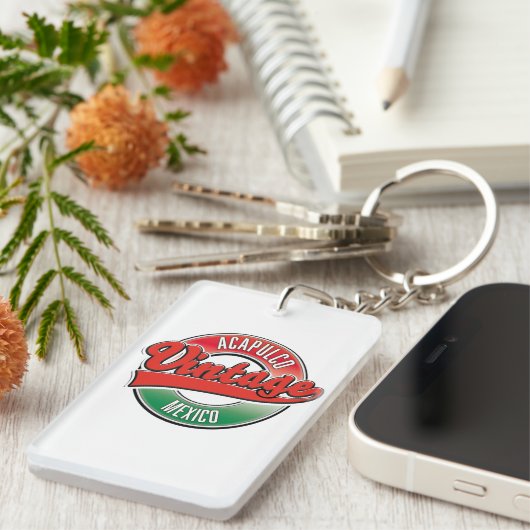 Acapulcoメキシコヴィンテージロゴ キーホルダー (正面右)