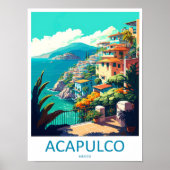 Acapulco Travel Print Wall Art Acapulco Wall Hangi ポスター (正面)