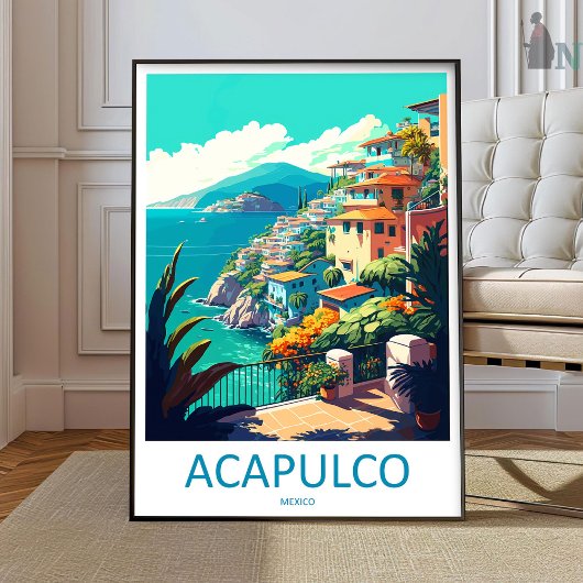 Acapulco Travel Print Wall Art Acapulco Wall Hangi ポスター