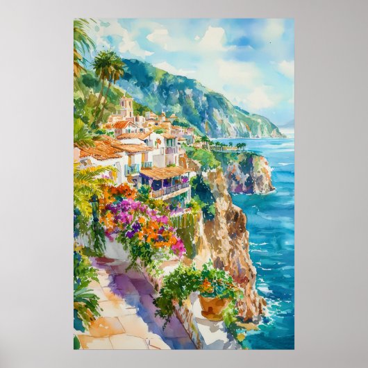 Acapulco Vintage Ski National Park Travel Poster ポスター (正面)