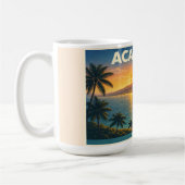 Acapulco Vintage Travel Poster Mug コーヒーマグカップ (左)