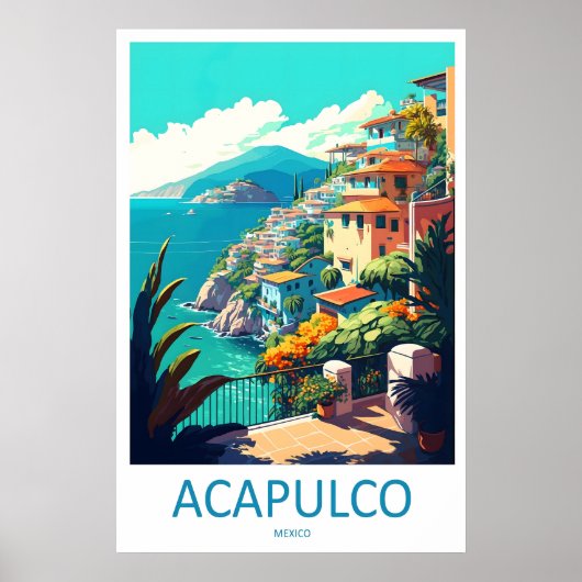 Acapulco Vintage Travel Poster Ski National Park ポスター (正面)