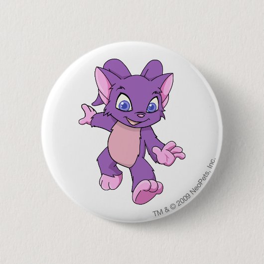 Acaraの紫色 缶バッジ (正面)