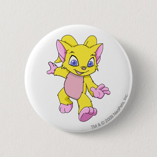 Acaraの黄色 缶バッジ (正面)