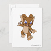 Acaraブラウン ポストカード (正面/裏面)