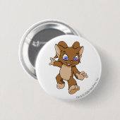 Acaraブラウン 缶バッジ (正面&裏面)