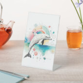 Acce付き幾何学的ドルフィンペデスタル芸術的サイン 台座サイン (インサイチュ)