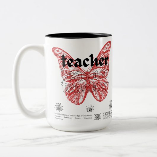  Accent Coffee Mug (15oz) Schoolteacher's Flig ツートーンマグカップ (左)