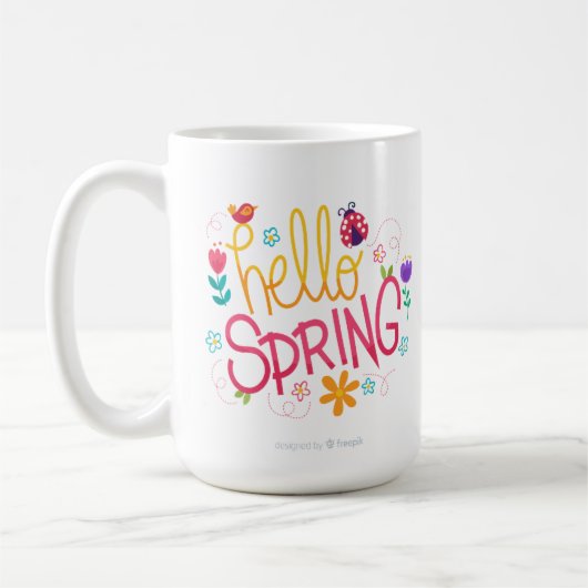 accent mug 11oz happy spring easter コーヒーマグカップ (左)