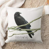 Accent Pillow熱狂するなカラスの女性 クッション (ブランケット)