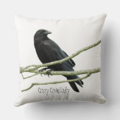 Accent Pillow熱狂するなカラスの女性 クッション (裏面)