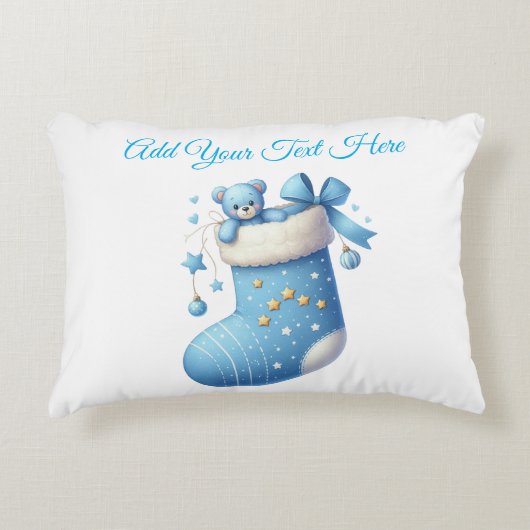 Accent Pillow- Baby/Kids Editable Xmas Pillow アクセントクッション (正面)