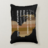 Accent Pillow "Ebony Woman" Beautiful is your name アクセントクッション (正面(垂直))