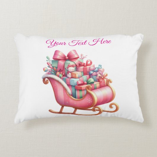 Accent Pillow-Editable Kids/Baby Xmas Pillow アクセントクッション (正面)