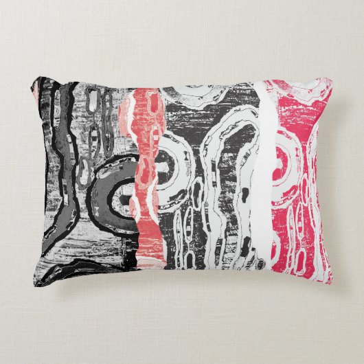 Accent Pillow – Friction Lands Abstract Design アクセントクッション (正面)