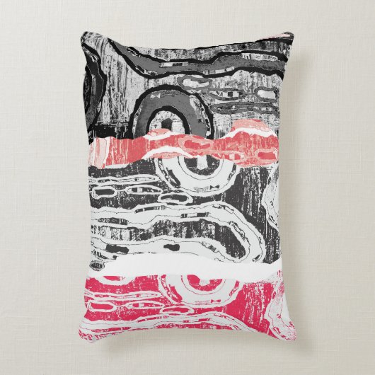 Accent Pillow – Friction Lands Abstract Design アクセントクッション (正面(垂直))