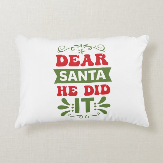 Accent Pillow-Funny Xmas Quote アクセントクッション (正面)