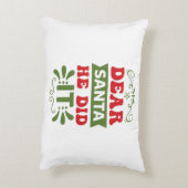 Accent Pillow-Funny Xmas Quote アクセントクッション (裏面(縦))