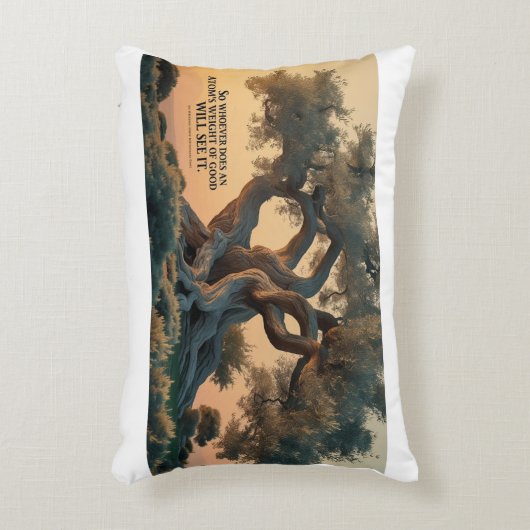 Accent Pillow-Islamic Olive Tree Pillow アクセントクッション (正面(垂直))