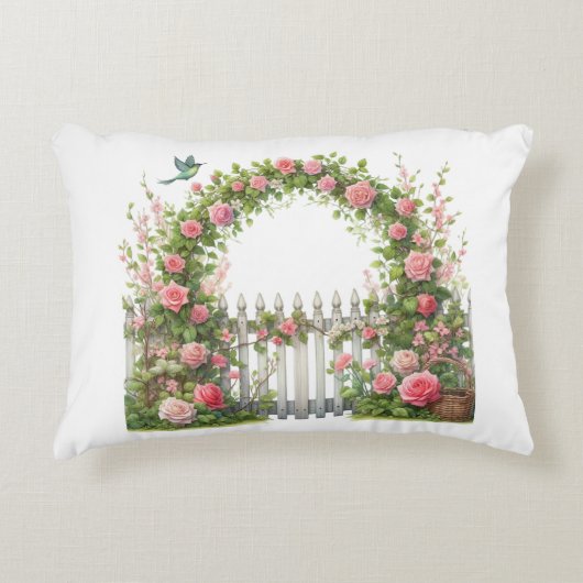 Accent Pillow- Spring Floral Accent Pillow アクセントクッション (正面)