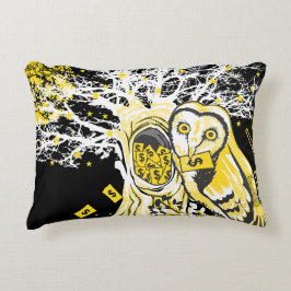 Accent Pillow – Urban Tree Owl & Wealth Surreal  アクセントクッション